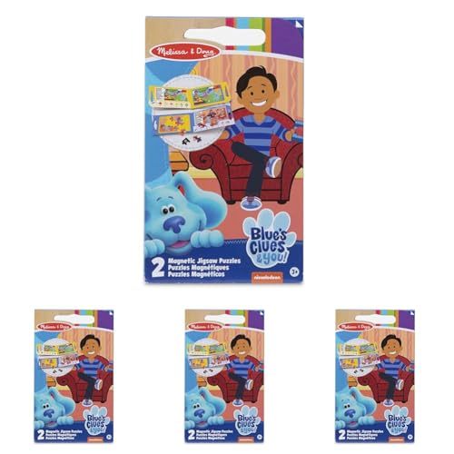 Melissa & Doug Blue's Clues & You! Take-Along Magnetic Jigsaw Puzzles (2 15-Piece Puzzles) (Pack of 4)