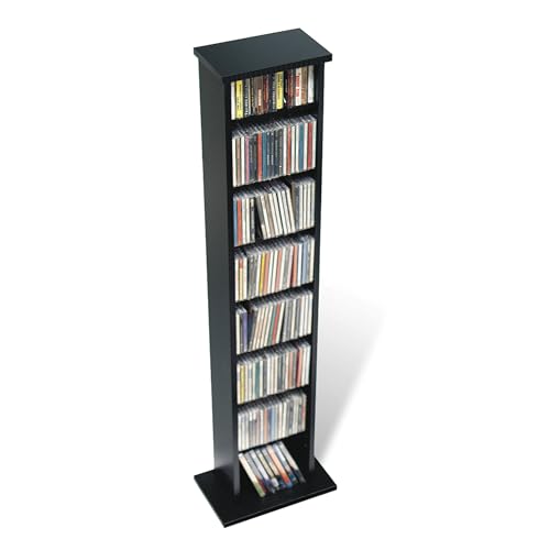 Prepac Narrow Cabinet Media Storage, 13" Wide, Black