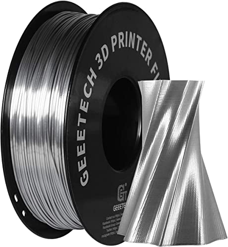 Geeetech Silk PLA Filament 1.75mm for 3D Printer, Metal-Like Shiny Consumable 1kg (2.2lbs) 1 Spool, Dimensional Accuracy +/- 0.03 mm,Metallic Pink (Magenta)