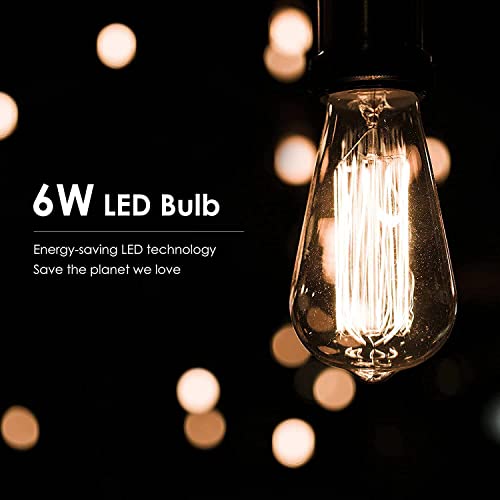 BoostArea Industrial Floor Lamp, Diamond Shape Design, 6W LED Bulb, E26 Socket, On/Off Footswitch, Premium Quality, Safe, Easy Assembly, Modern Style, Black