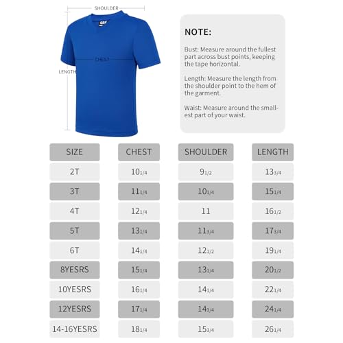 QBK 2T to Youth Neon T Shirt Kids Rash Guard UPF 50+ V-Neck Dry Fit Athletic Short Sleeve Shirts for Boys and Girls (Yellow 3T)