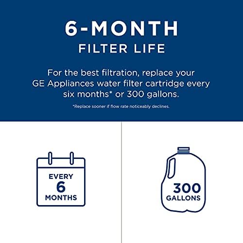 GE MWF Refrigerator Water Filter, Genuine Replacement Filter, Certified to Reduce Lead, Sulfur, and 50+ Other Impurities, Replace Every 6 Months for Best Results, Pack of 1
