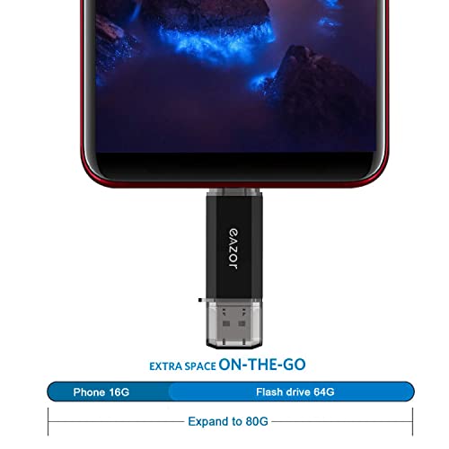 Type C Flash Drive, 2 in 1 OTG USB C+ USB 3.0 Dual Drive Waterproof Memory Stick with Keychain Metal for Computer, MacBook,Google's Chromebook Pixel,Samsung Galaxy (TYPE-C32GB)