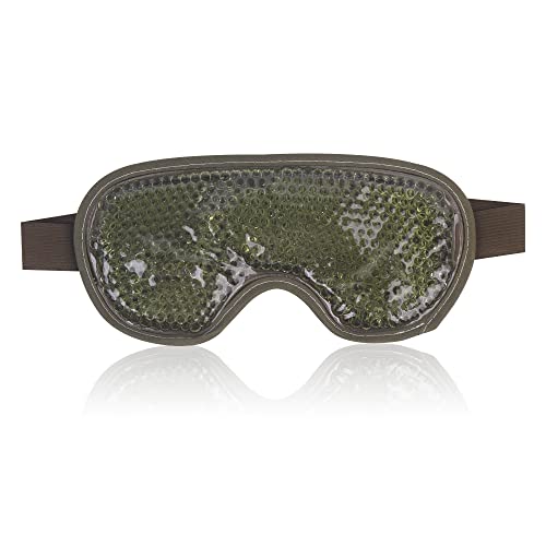 NEWGO Cooling Gel Eye Mask Reusable Cold Eye Mask for Puffy Eyes, Eye Ice Pack Eye Mask with Soft Plush Backing for Dark Circles, Migraine, Stress Relief - Purple