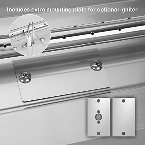 Stanbroil Stainless Steel Linear Trough Drop-in Fire Pit Pan and Burner 30 by 6-Inch