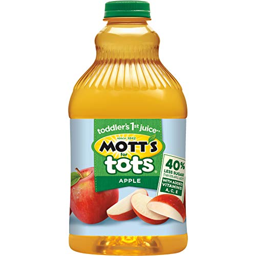 Mott's For Tots Apple, 64 Fl Oz Bottle, Juice With Purified Water, Good Source Of Vitamin C, 40% Less Sugar Than 100% Apple Juice, No Artificial Sweeteners