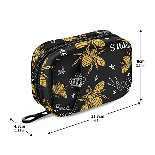 Tarity Green Turtles Yellow Weekly Pill Organizer with Bag 7 Days Pill Box Case Large Pill Container Travel Medicine Organizer Portable Daily Planner Pill Holder Dispenser for Vitamin Fish Oil Supplem