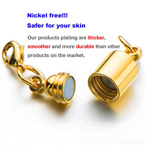 Zpsolution Screw Magnetic Clasps for Necklaces Safety Magnetic Locking Jewelry Clasp Converter