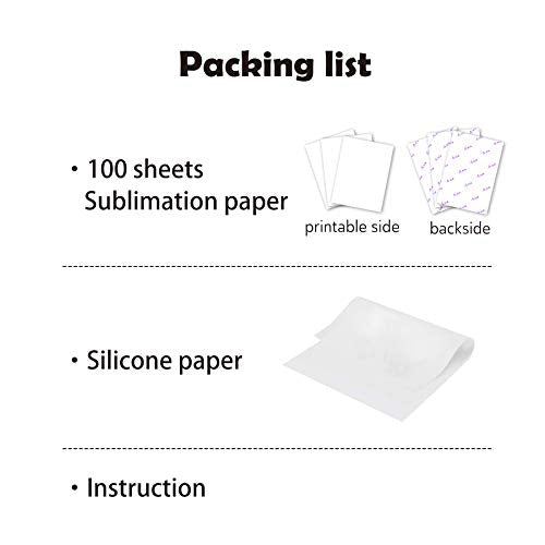 A-SUB Sublimation Paper 3.5x9 Inch for DIY Unique Christmas Gifts Compatible with Inkjet Printer which Match Sublimation Ink 100 Sheets