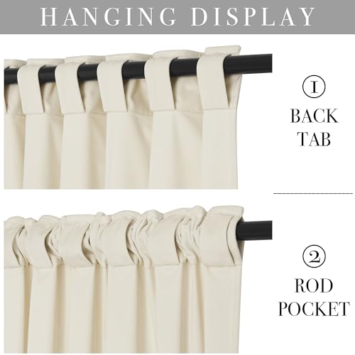 KGORGE Wild Rose Velvet Curtains 90 inches 2 Panels, Velvet Blackout Curtains for Bedroom Living Room, Soft Darkening Thermal Insulating Curtains & Drapes, Back Tab Rod Pocket Curtains, W 52 x L 90