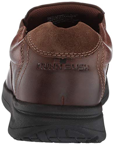 Nunn Bush Men's Cam Slip-on Lightweight Comfortable Casual Loafer, Brown Crazy Horse, 9.5 Wide