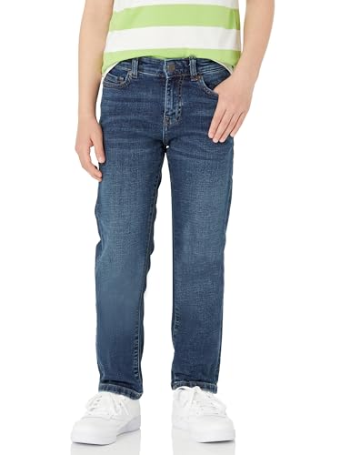 Amazon Essentials Boys' Regular Straight-Fit Jeans, Medium Wash, 8 Plus