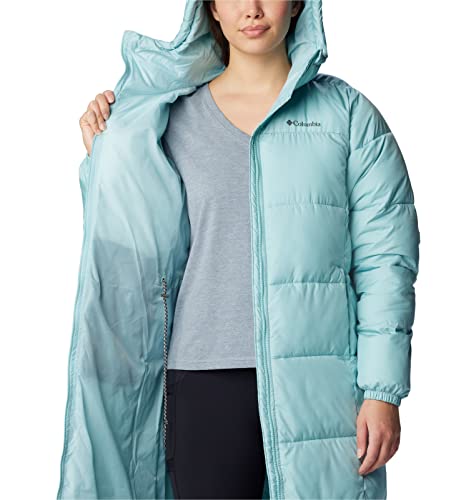 Columbia Women's Puffect Long Jacket, Aqua Haze, X-Small