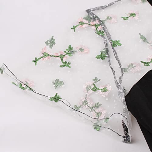 Women Butterfly Keyhole Mesh Bell Sleeve Gothic Dress 1950s Vintage Cocktail Dress Panel Polka Dots Embroidery Witch Dress Plus Size Halloween Costume A-Line Tea Party Goth Dress Pink-Butterfly M