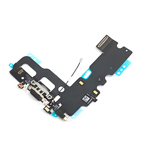 E-REPAIR Charging Port Headphone Jack Flex Cable Replacement for Iphone 7 (4.7 inch) (Black)