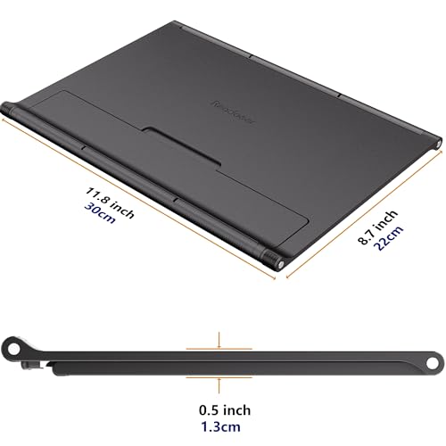 Readaeer Portable Book Stand Free Angle Adjustable Book Holder for Thick Textbook Collapsible Lightweight Book Rest (Black)