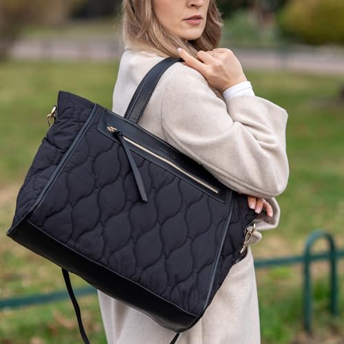 Missnine Tote Bag for Women, Lightweight Puffer Tote Bag, Large Capacity Quilted Shoulder Handbag for Travel, Work, Gym
