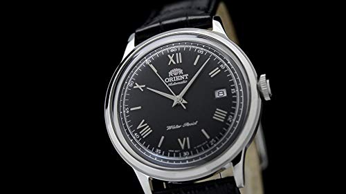 Orient Watches for Men '2nd Gen. Bambino Ver. 2' Contemporary Classic Dress Watch for Men, Japanese Automatic Stainless Steel Mens Watch with Leather Band