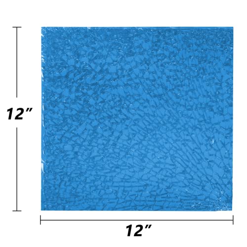 GASPRO 20 lbs Fire Glass for Propane Fire Pit, 1/2-Inch Reflective Fireplace Glass Rocks for Fire Pit Table, Blend of Cobalt Blue, Caribbean Blue and Platinum