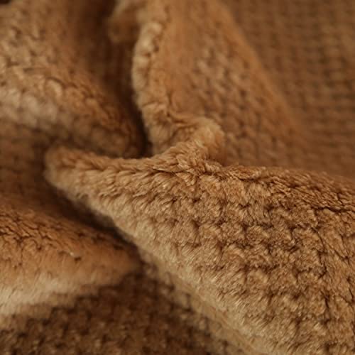 SOCHOW Flannel Fleece Throw Blanket with Super Soft Waffle Textured Patterns, No-Shedding Warm, Lightweight, Versatile for All Seasons, Perfect for Bed Sofa Couch (60 x 80 Inches), Mint