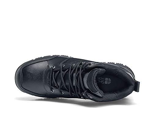 Shoes for Crews Voyager II, Men's, Women's, Unisex Steel Toe (ST) Work Boots, Slip Resistant, Water Resistant, Black, Men's 7.5 / Women's 9 Wide