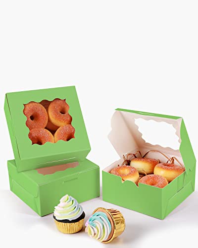 qiqee Valentine Bakery Box with Original Unique Design 60packs 6x6x3 Cookie Boxes Pastry Box for Valentine's Day