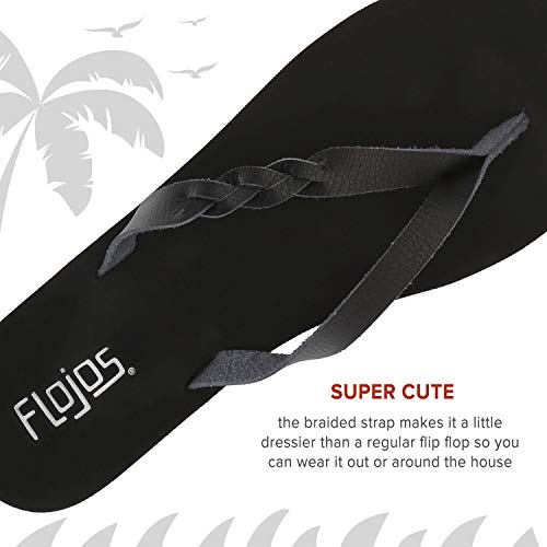 FLOJOS Women's Serenity Flip-Flop, Champagne, 5