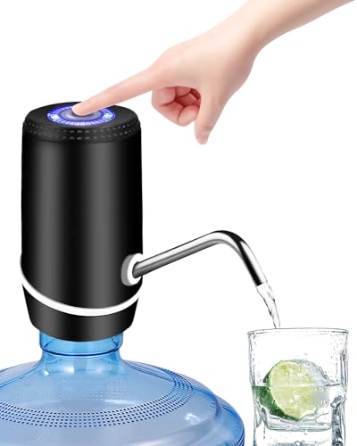 5 Gallon Water Dispenser, Electric Water Bottle Pump with Switch and USB Charging, Portable Automatic Water Dispenser Pump for Camping, Travel, Home, Kitchen, Office
