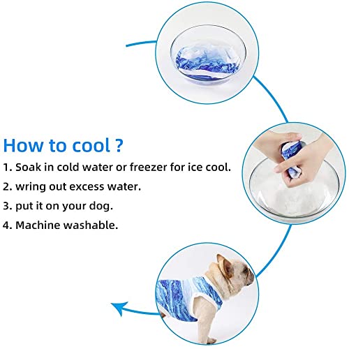 SHIAOMIN Dog Cool Vest Instant Cooling Bulldog Clothes on Summer for Small to Medium Dogs and Cats (Medium)