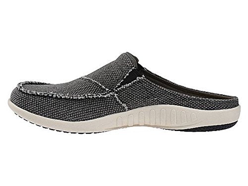 Spenco Men's Siesta Canvas Slide Sandal, Charcoal, 7M Medium US