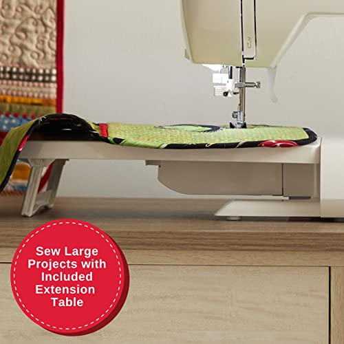 SINGER | 5560 Computerized Sewing Machine with Included Accessory Kit, Hard Cover & Extension Table, 203 Stitch Applications - Perfect for Beginners