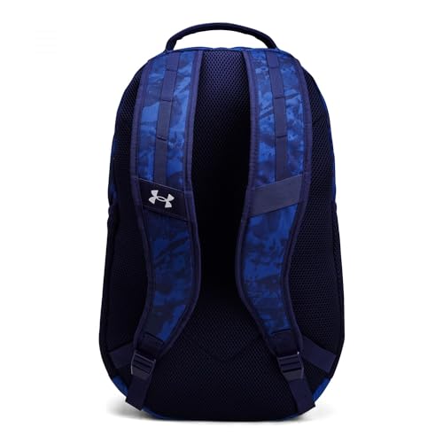 Under Armour Unisex-Adult Hustle 6.0 Backpack, (432) Tech Blue/Navy Magic/Metallic Silver, One Size Fits Most