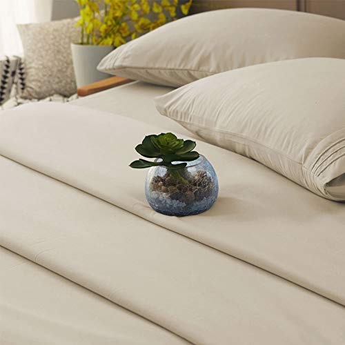 SONORO KATE Bed Sheet Set Super Soft Microfiber 1800 Thread Count Luxury Egyptian Sheets 18-Inch Deep Pocket,Wrinkle and Hypoallergenic-6 Piece (Purple, Twin XL-6 Piece)