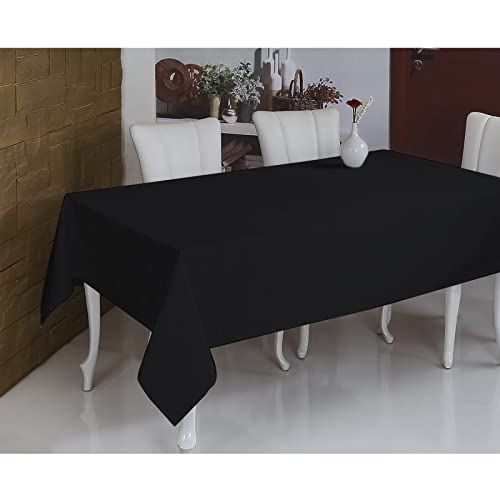 YMHPRIDE 6 Pack Round Tablecloth 90 Inch Black Table Cloths Polyester Round Table Cloth,Black Tableclothes Round Washable Fabric Table Covers for Wedding,Party,Dining,Banquet