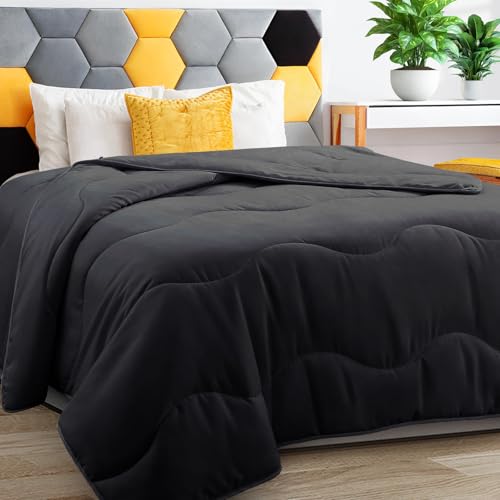 MEELUS Lightweight Comforter Cooling Duvet Insert White, All Season Breathable King Size Duvet, Soft Microfiber Summer Cool Down Alternative Winter Quilt with Corner Tabs, 102x90 inch