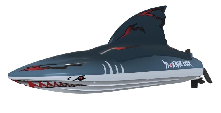 DEERC Brushless RC Boat, Fast Racing Jet Boat, 25+MPH, 30+ Mins Remote Control Boat with LED Light for Boys & Adults, Full Proportional Speed Boat, Pool Toy for Kids