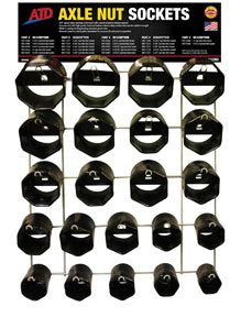 22 Pc. Axle Nut Socket Display