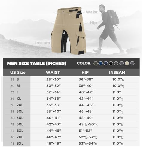 XKTTAC Men's Outdoor Quick Dry Lightweight Stretch Cargo Shorts for Hiking, Tactical, Casual, Fishing, Camping, Travel with 6 Pockets (Army Green, Medium)