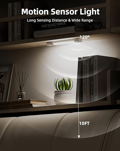 EZVALO Closet Lights, 30 LED Rechargeable Under Cabinet Lighting Wireless, 3 Color Temps Under Cabinet Lights, Dimmer Motion Sensor Light Indoor for Pantry, Kitchen, Bedroom, Woadrobe (3 Pcs)