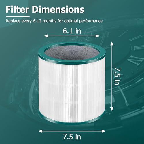 2 Pack HEPA Filter Replacement for Dyson Tower Purifier Pure Cool Link TP01, TP02, TP03, AM11, BP01, Funmit 360° Combi HEPA and Activated Carbon Filter, Compared to Part 968126-03