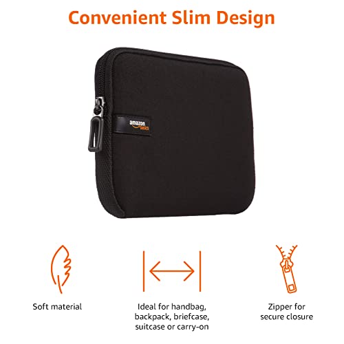 Amazon Basics 17.3-Inch Laptop Sleeve, Protective Case with Zipper - Black