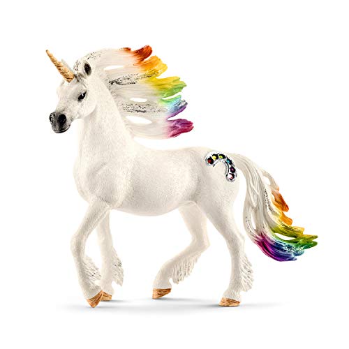Schleich bayala, Unicorn Toys for Girls and Boys Rainbow Unicorn Stallion Toy Figurine with Gemstones, Ages 5+