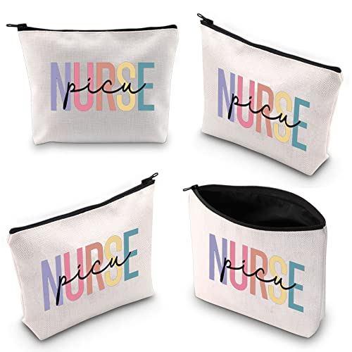 BLUPARK Picu Nurse Cosmetic Bag picu nurse bag pediatric intensive care nurse gift nurse appreciation makeup bag nursing work bag(Picu Nurse Bag