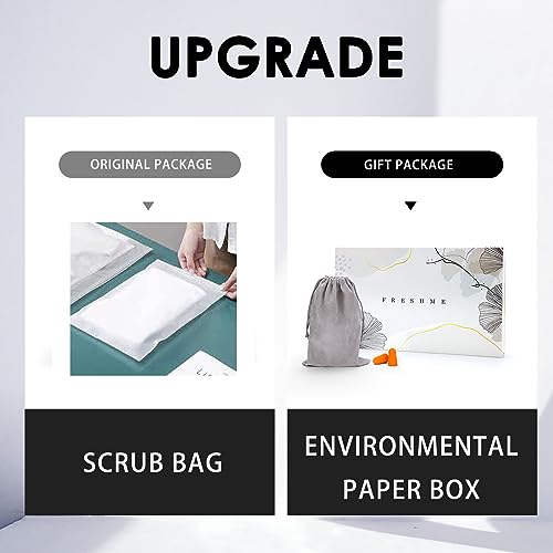 FRESHME Blackout Cotton Sleep Mask - 100% Light Blocking Handmade Sleep Eye Masks for Men Women, Comfortable Eye Cover Mask for Side Sleeper Night Blindfold Travel Airplane