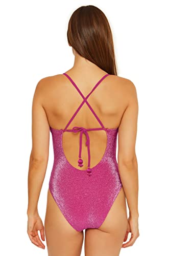 Trina Turk Women's Standard Cosmos Cut Out One Piece Swimsuit-Bathing Suits, Planetary Pink