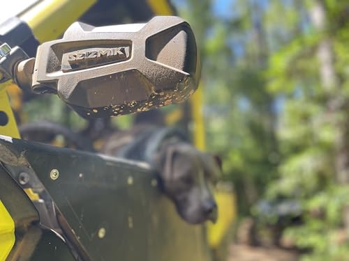 Seizmik Pursuit UTV Side View Mirror for 1.75 Inch Round Tube UTV Models | Set of 2 | Compatible with Select Yamaha, Kawasaki, Polaris, Kawasaki and CFMOTO UTV SXS Models
