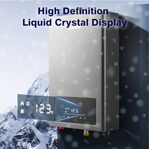 Ranein Natural Gas Tankless Water Heater with Vent Pipe, Indoor Max 3.6 GPM, 80,000 BTU Instant Hot Water Heater