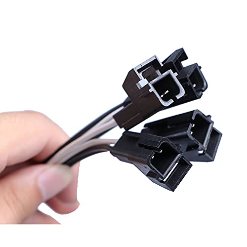4 Pack Speaker Harness Replacement for GM Motors Buick Cadillac Chevy Oldsmobile Front Rear Door Speaker Wiring Harness Adapter 72-4568 - Door Speaker Replacement