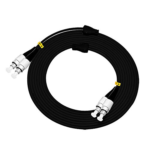 Jeirdus 250M FC to FC Outdoor Armored Duplex 9/125 SM Fiber Optic Cable Jumper Optical Patch Cord 250Meters 820ft Singlemode
