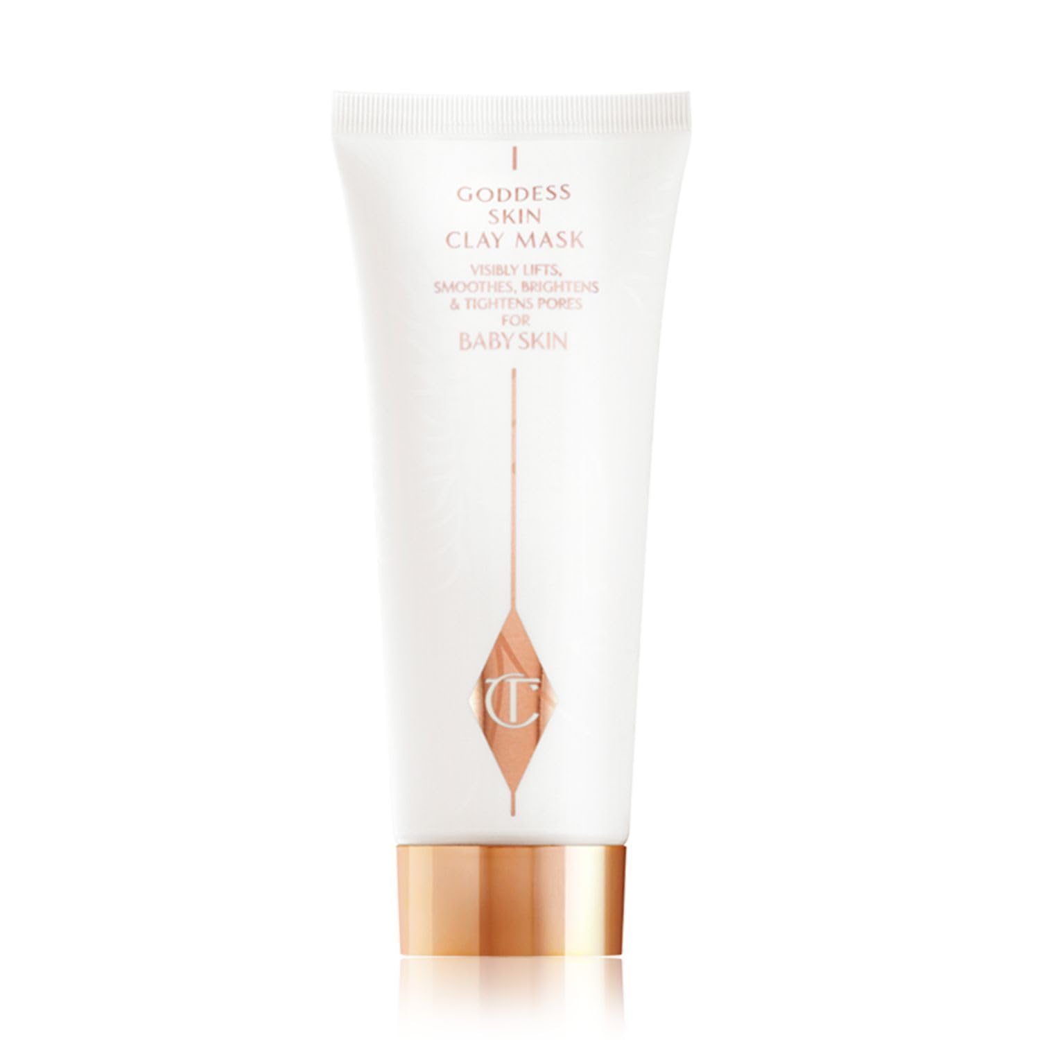 Charlotte Tilbury Goddess Skin Clay Mask - Pore Tightening & Hydrating Clay Face Mask with Vitamin C & Sweet Almond Oil - Reveals a Luminous, Dewy Glow (75ml)
